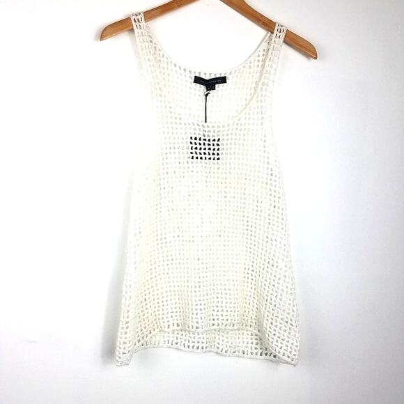 Skull Cashmere | Knit Tank Top Skull on Back White - Picture 2 of 6
